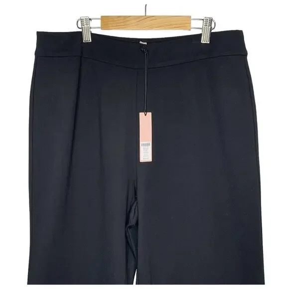 Chico Black Label Flare Pull-On Pants Womens Size Large SHORT Black NWT $139 - Picture 2 of 11